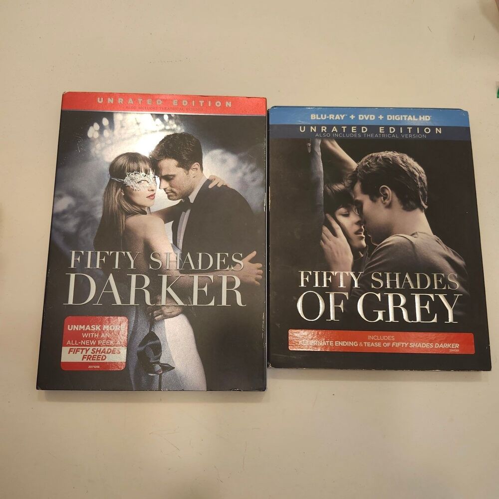 Fifty Shades Darker DVD Unrated & Fifty Shades of Grey Blu-ray DVD Digital HD